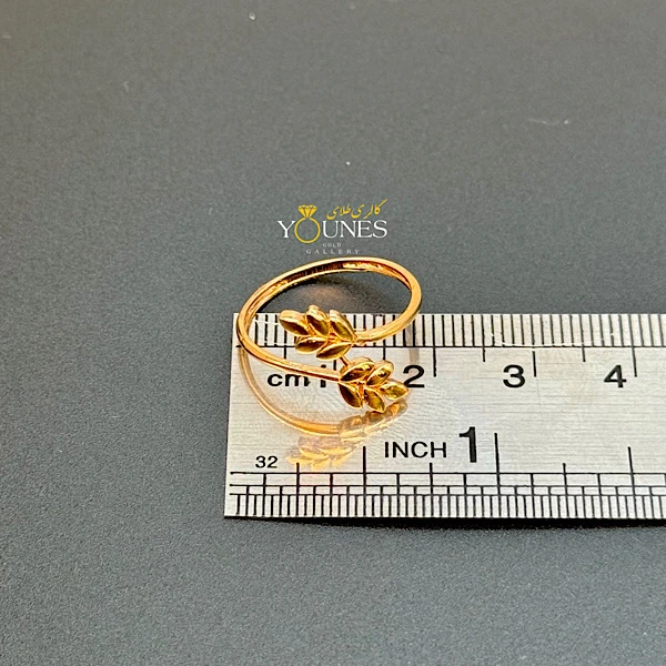 انگشتر مینیمال گندم طلا